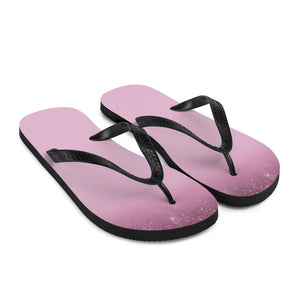 'Pink & Purple Sparkle Print' Flip-Flops