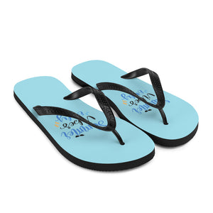 'Summer Vibes Only' Blue Flip-Flops