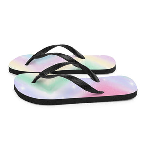 'Pastel Rainbow Print' Flip-Flops