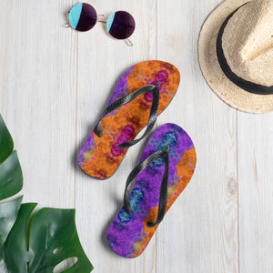 'Rainbow Chakra Smoke' Flip-Flops