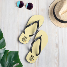 Load image into Gallery viewer, &#39;Girls Just Want To Have Sun&#39; Yellow Flip-Flops
