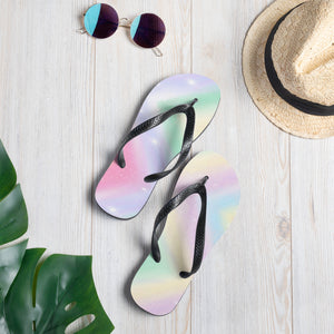 'Pastel Rainbow Print' Flip-Flops