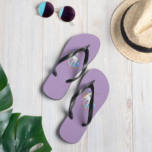 'Purple Unicorn' Flip-Flops