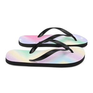 'Pastel Rainbow Print' Flip-Flops