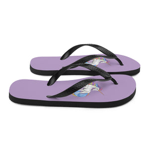 'Purple Unicorn' Flip-Flops