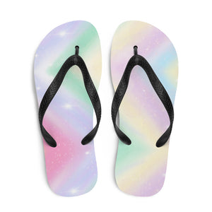 'Pastel Rainbow Print' Flip-Flops