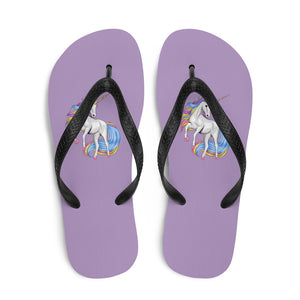 'Purple Unicorn' Flip-Flops