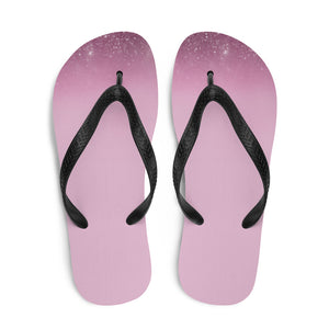 'Pink & Purple Sparkle Print' Flip-Flops