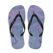 Load image into Gallery viewer, &#39;Pink &amp; Blue Tie Dye Swirl Print&#39; Flip-Flops
