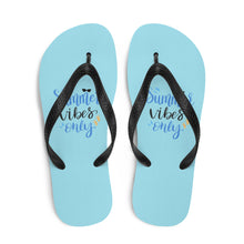 Load image into Gallery viewer, &#39;Summer Vibes Only&#39; Blue Flip-Flops
