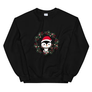 'Penguin Wreath Holiday' Unisex Sweatshirt