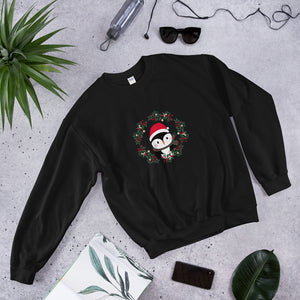 'Penguin Wreath Holiday' Unisex Sweatshirt