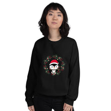 Load image into Gallery viewer, &#39;Penguin Wreath Holiday&#39; Unisex Sweatshirt
