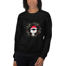 Load image into Gallery viewer, &#39;Penguin Wreath Holiday&#39; Unisex Sweatshirt
