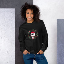 Load image into Gallery viewer, &#39;Penguin Wreath Holiday&#39; Unisex Sweatshirt
