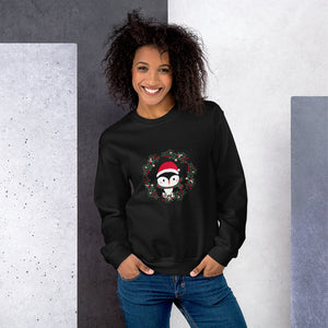 'Penguin Wreath Holiday' Unisex Sweatshirt