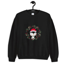 Load image into Gallery viewer, &#39;Penguin Wreath Holiday&#39; Unisex Sweatshirt
