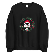 Load image into Gallery viewer, &#39;Penguin Wreath Holiday&#39; Unisex Sweatshirt
