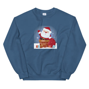 'Santa Coming Down The Chimney' Unisex Sweatshirt