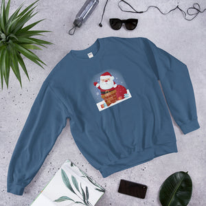 'Santa Coming Down The Chimney' Unisex Sweatshirt