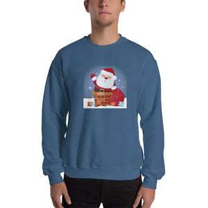 'Santa Coming Down The Chimney' Unisex Sweatshirt