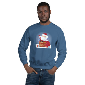 'Santa Coming Down The Chimney' Unisex Sweatshirt