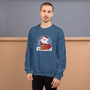 'Santa Coming Down The Chimney' Unisex Sweatshirt