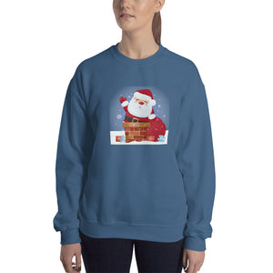 'Santa Coming Down The Chimney' Unisex Sweatshirt