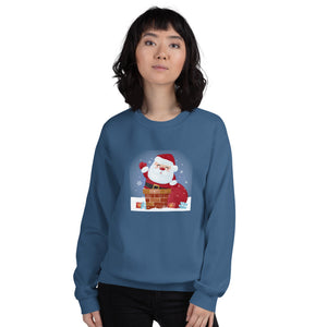 'Santa Coming Down The Chimney' Unisex Sweatshirt