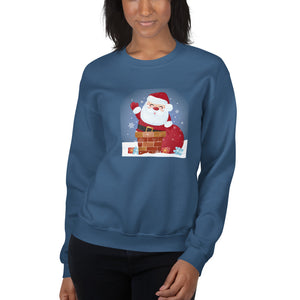 'Santa Coming Down The Chimney' Unisex Sweatshirt