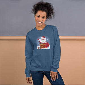 'Santa Coming Down The Chimney' Unisex Sweatshirt