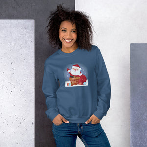 'Santa Coming Down The Chimney' Unisex Sweatshirt