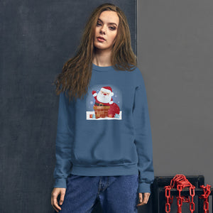 'Santa Coming Down The Chimney' Unisex Sweatshirt