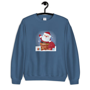 'Santa Coming Down The Chimney' Unisex Sweatshirt