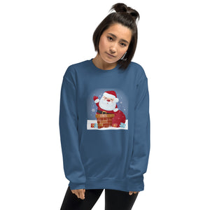 'Santa Coming Down The Chimney' Unisex Sweatshirt