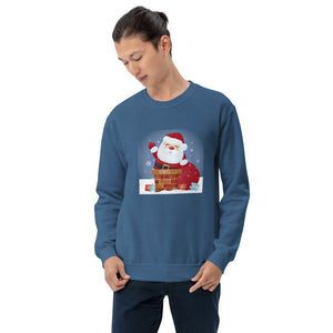 'Santa Coming Down The Chimney' Unisex Sweatshirt