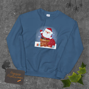 'Santa Coming Down The Chimney' Unisex Sweatshirt