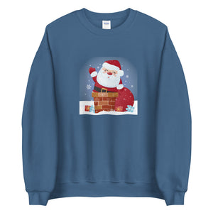 'Santa Coming Down The Chimney' Unisex Sweatshirt