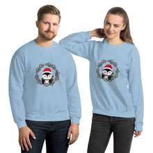 Load image into Gallery viewer, &#39;Penguin Wreath Holiday&#39; Unisex Sweatshirt
