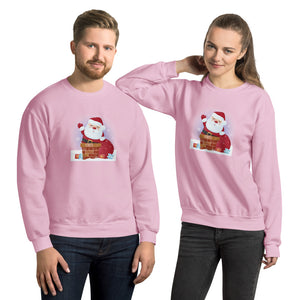 'Santa Coming Down The Chimney' Unisex Sweatshirt