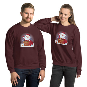 'Santa Coming Down The Chimney' Unisex Sweatshirt