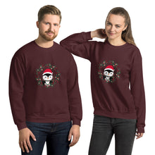 Load image into Gallery viewer, &#39;Penguin Wreath Holiday&#39; Unisex Sweatshirt
