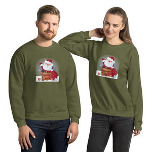 'Santa Coming Down The Chimney' Unisex Sweatshirt