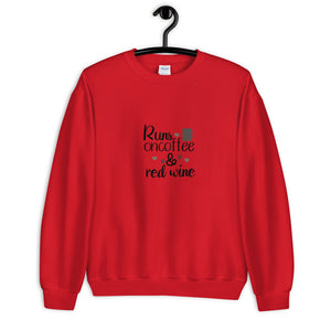 'Runs On Coffee & Red Wine' Unisex Sweatshirt