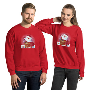 'Santa Coming Down The Chimney' Unisex Sweatshirt