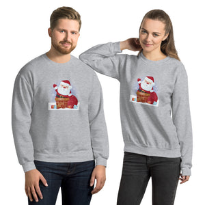 'Santa Coming Down The Chimney' Unisex Sweatshirt