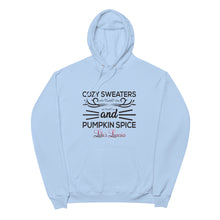 Load image into Gallery viewer, &#39;Cozy Sweaters and Pumpkin Spice&#39; Unisex fleece hoodie
