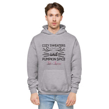 Load image into Gallery viewer, &#39;Cozy Sweaters and Pumpkin Spice&#39; Unisex fleece hoodie
