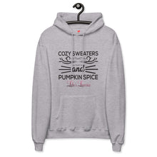 Load image into Gallery viewer, &#39;Cozy Sweaters and Pumpkin Spice&#39; Unisex fleece hoodie
