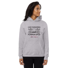 Load image into Gallery viewer, &#39;Cozy Sweaters and Pumpkin Spice&#39; Unisex fleece hoodie
